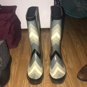 Chevron Rain Boots
